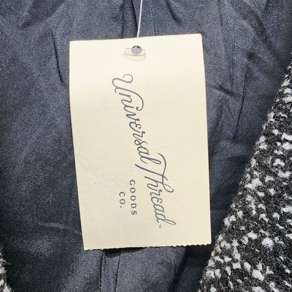 Universal Thread Womens Size XXL Black & White Tweed Coat With Pockets - Picture 3 of 7